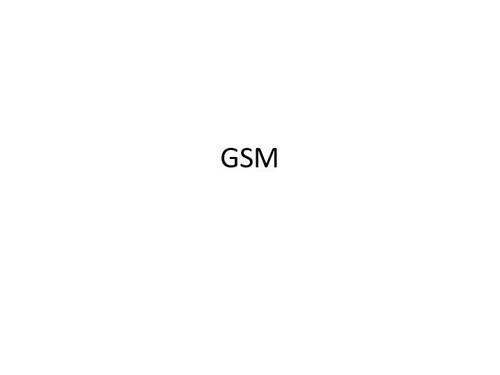 GSM