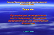 Организация и вооружение мотострелкового батальона Вооруженных Сил Республики Казахстан