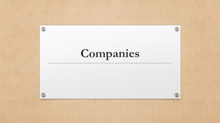 Companies