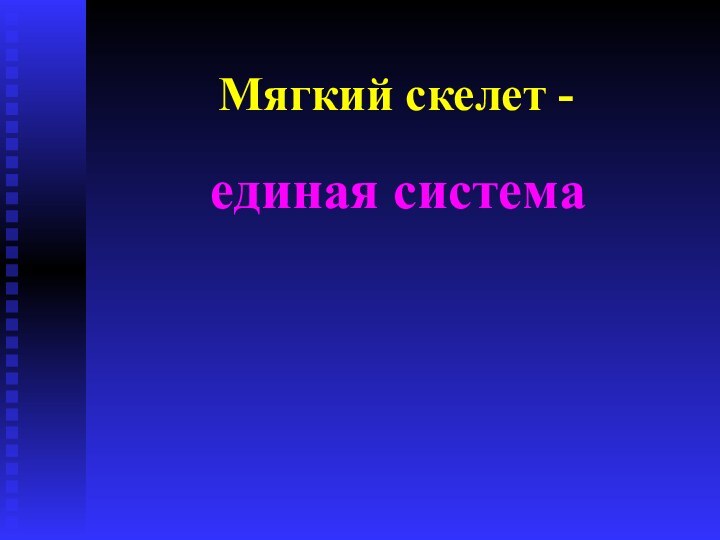 Мягкий скелет -единая система