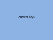 Answer keys