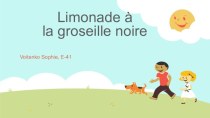 Limonade à la groseille noire