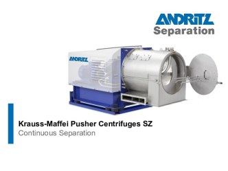 Krauss-Maffei Pusher Centrifuges