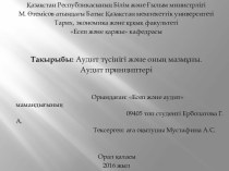 Аудит түсінігі және оның мазмұны. Аудит принциптері