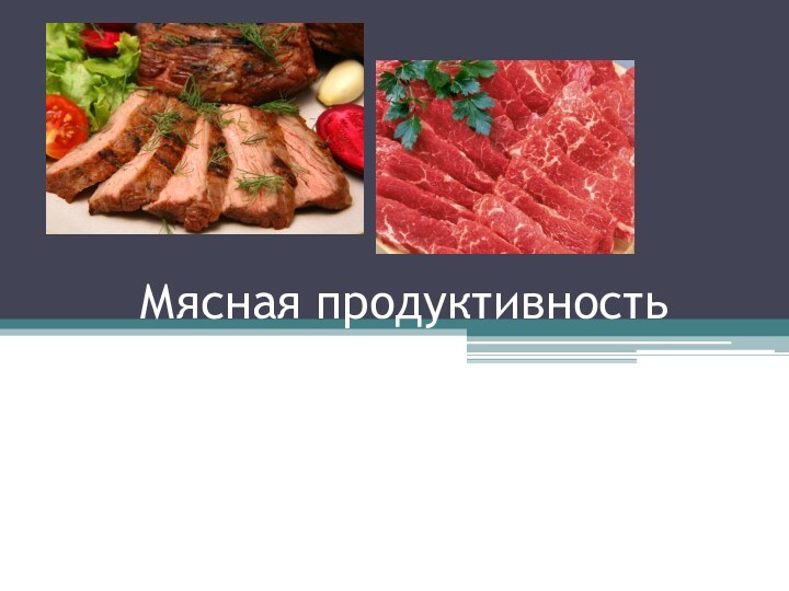 Мясная продуктивность