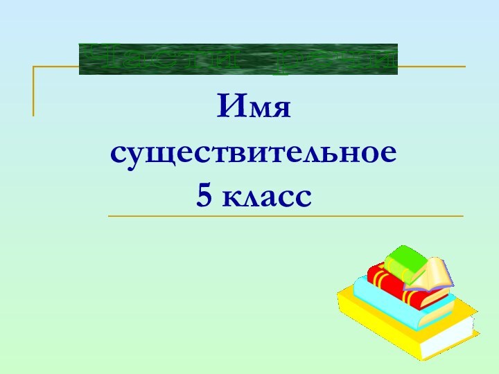 Имя существительное 5 класс Части речи