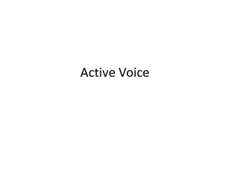 Active voice. Present simple (настоящее простое время)