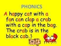 Reading cards. Phonics