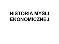 Historia myśli ekonomicznej