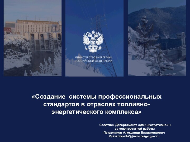 «Создание системы профессиональных стандартов в отраслях топливно-энергетического комплекса»