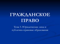 Юридические лица и публично-правовые образования