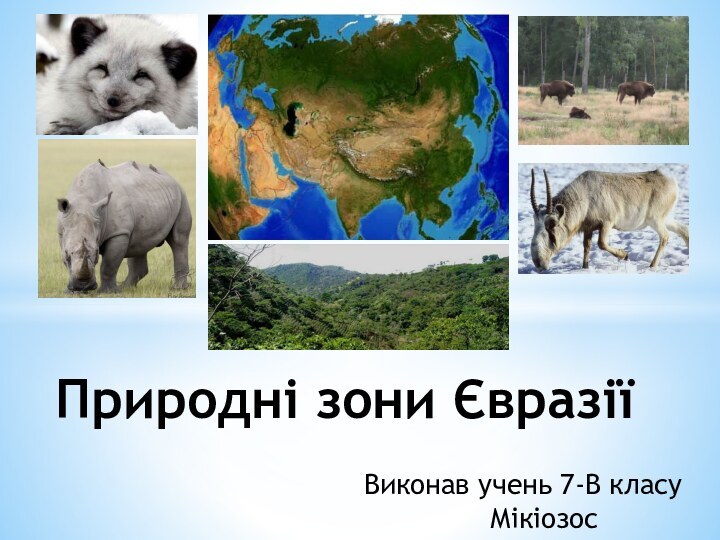 Природні зони Євразії   Виконав учень 7-В класу