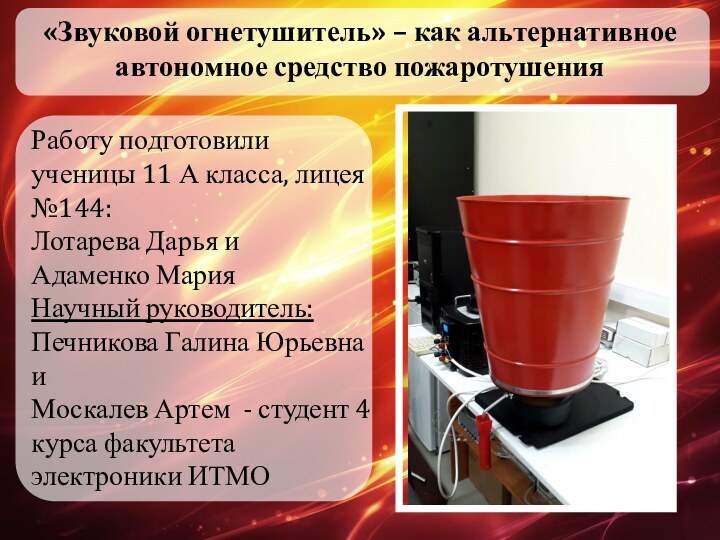 Работу подготовили ученицы 11 А класса, лицея №144:Лотарева Дарья иАдаменко МарияНаучный руководитель:Печникова