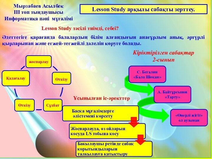 Lesson Study арқылы сабақты зерттеу. Lesson Study тәсілі тиімді, себеі? Әдеттегіге қарағанда