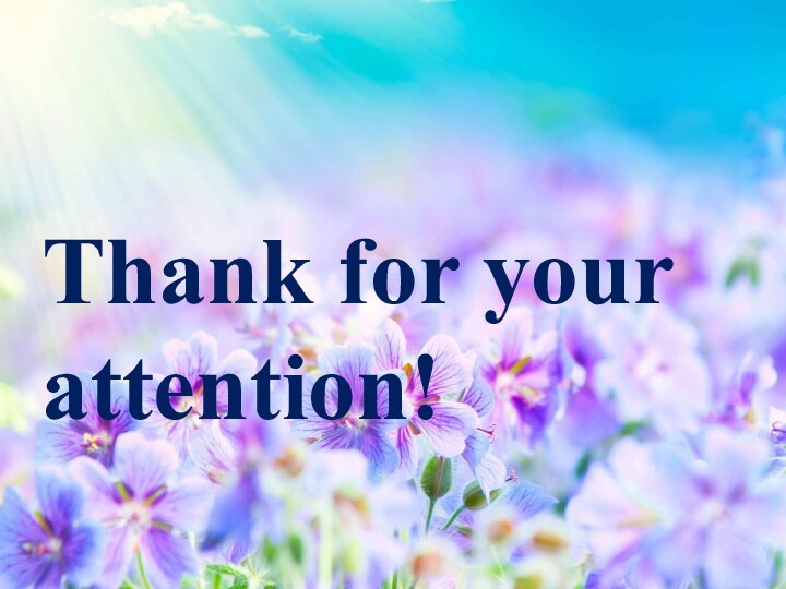 Thank for your attention!