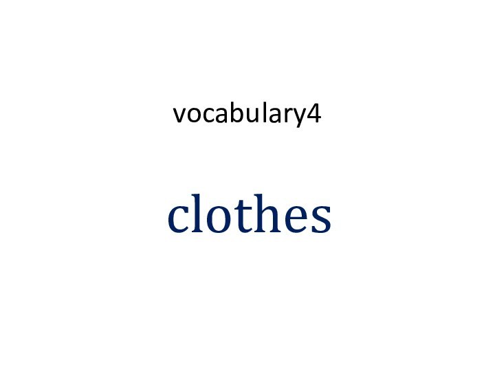 vocabulary4clothes