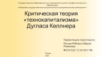 Критическая теория технокапитализма Дугласа Келлнера