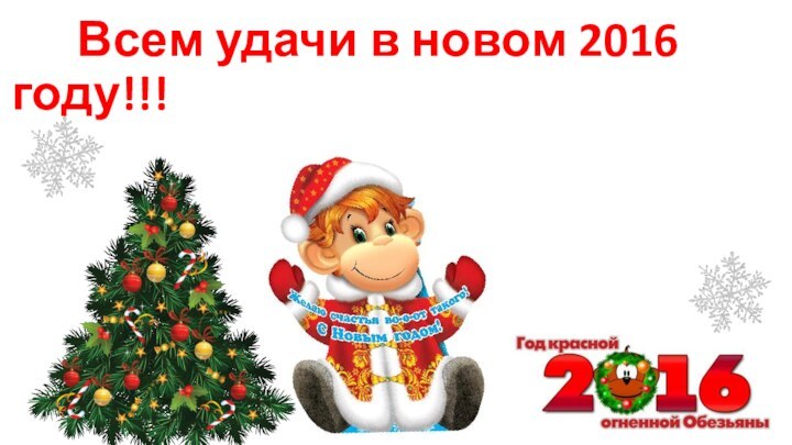 Всем удачи в новом 2016 году!!!