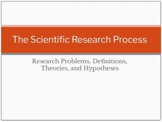 The Scientific Research Process