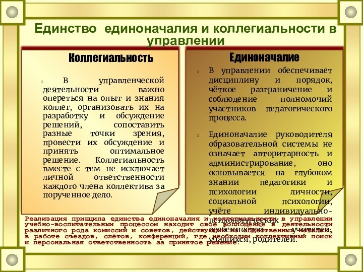 В управленческой деятельности важно опереться на опыт и знания коллег, организовать