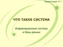 Информационные системы и базы данных. (11 класс)