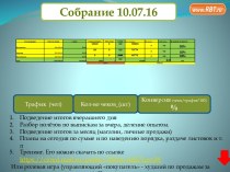 Собрание. Выполнение плана по продажам