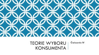 Teorie wyboru konsumenta