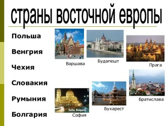 Страны восточной европы