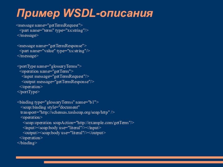 Пример WSDL-описания