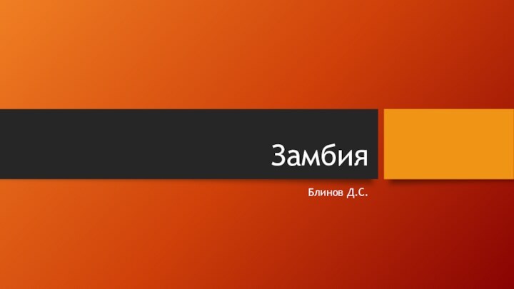 Замбия Блинов Д.С.