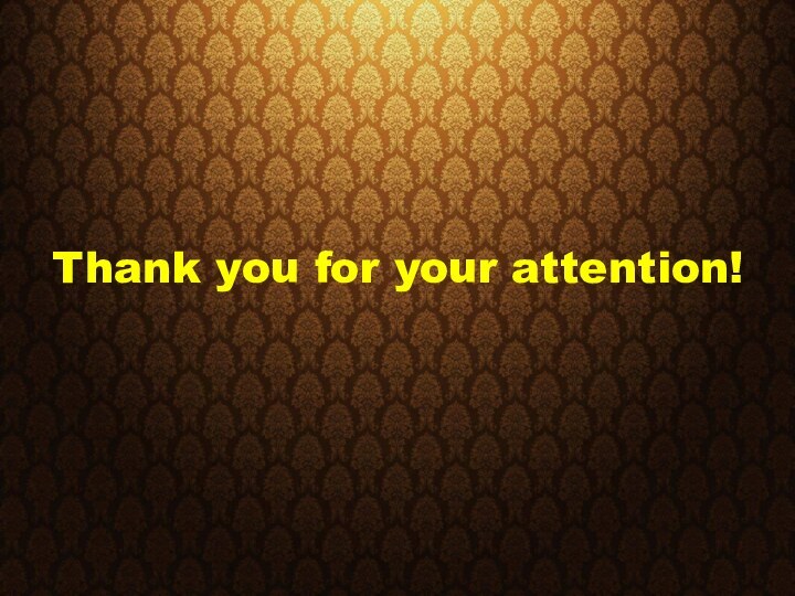 Thank you for your attention!