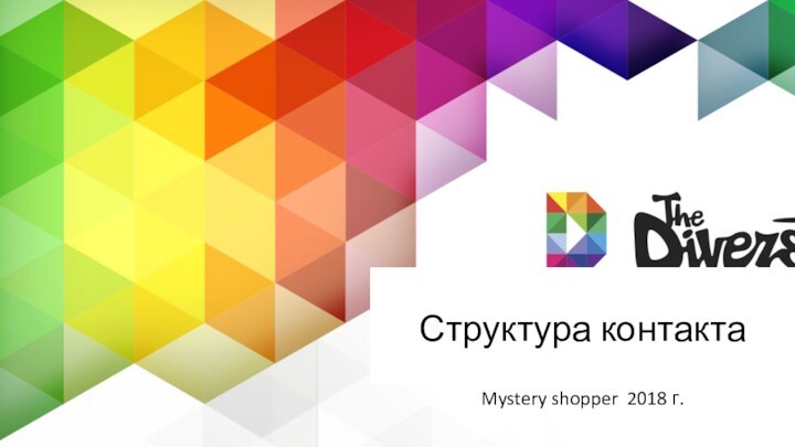 Структура контактаMystery shopper 2018 г.