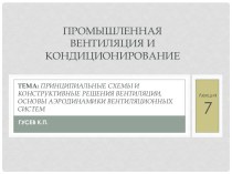 Схемы и конструктивные решения вентиляции. Основы аэродинамики вентиляционных систем. (Лекция 7)