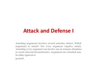 Attack and defense. Атака и оборона. Развитие аргументативной ситуации