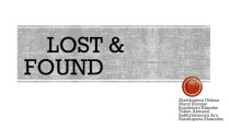 Our product: Lost & Found