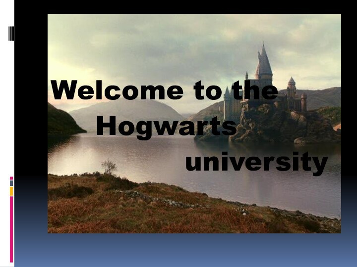 Welcome to the   Hogwarts        university