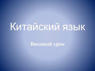 Китайский язык