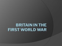 Britain in the First World war