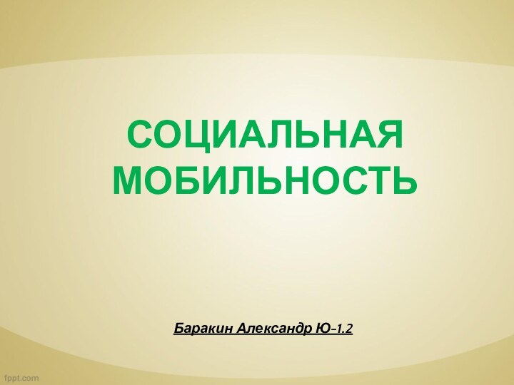 Баракин Александр Ю-1.2СОЦИАЛЬНАЯМОБИЛЬНОСТЬ