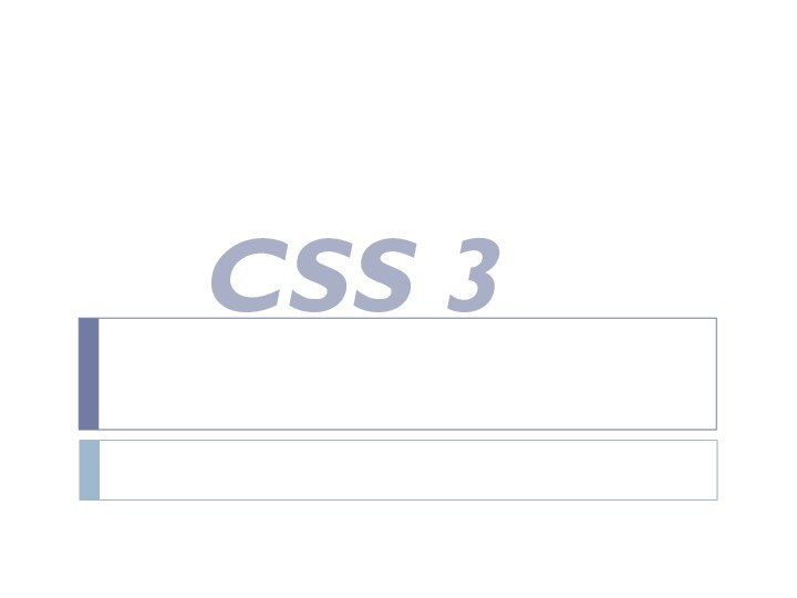 CSS 3