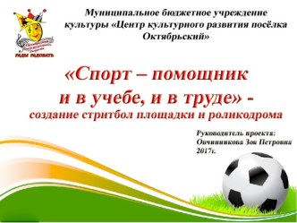 Спорт - помощник в учебе и в труде. Создание стритбол-площадки и роликодрома