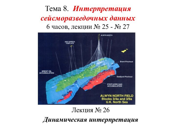 Тема 8. Интерпретация сейсморазведочных данных 6 часов, лекции № 25 - №