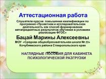 Аттестационная работа. Кабинет психологической разгрузки, усовершенствованный вариант комнаты отдыха