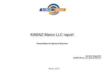 KAMAZ-Marco LLC report