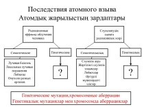 Атомдық жарылыстың зардаптары