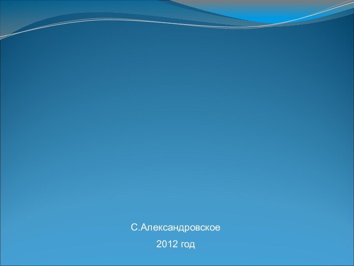 С.Александровское2012 год