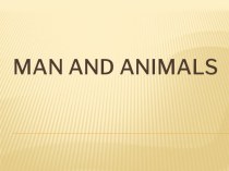 Man and animals