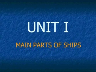 Main parts of ships