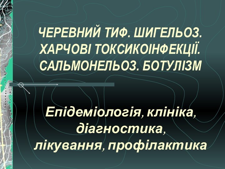 ЧЕРЕВНИЙ ТИФ. ШИГЕЛЬОЗ. ХАРЧОВІ ТОКСИКОІНФЕКЦІЇ. САЛЬМОНЕЛЬОЗ. БОТУЛІЗМЕпідеміологія, клініка, діагностика, лікування, профілактика