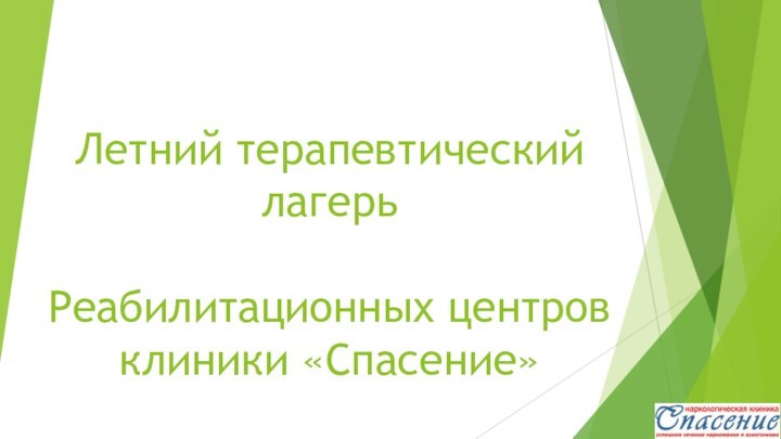 Летний терапевтический  лагерь  Реабилитационных центров клиники «Спасение»